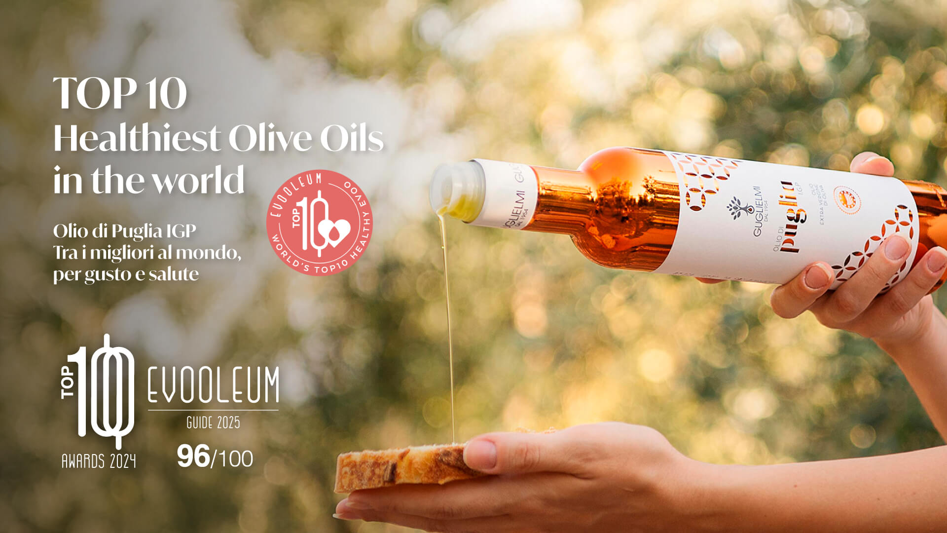 Olio di Puglia IGP tra i TOP 10 HEALTHIEST OLIVE OILS IN THE WORLD